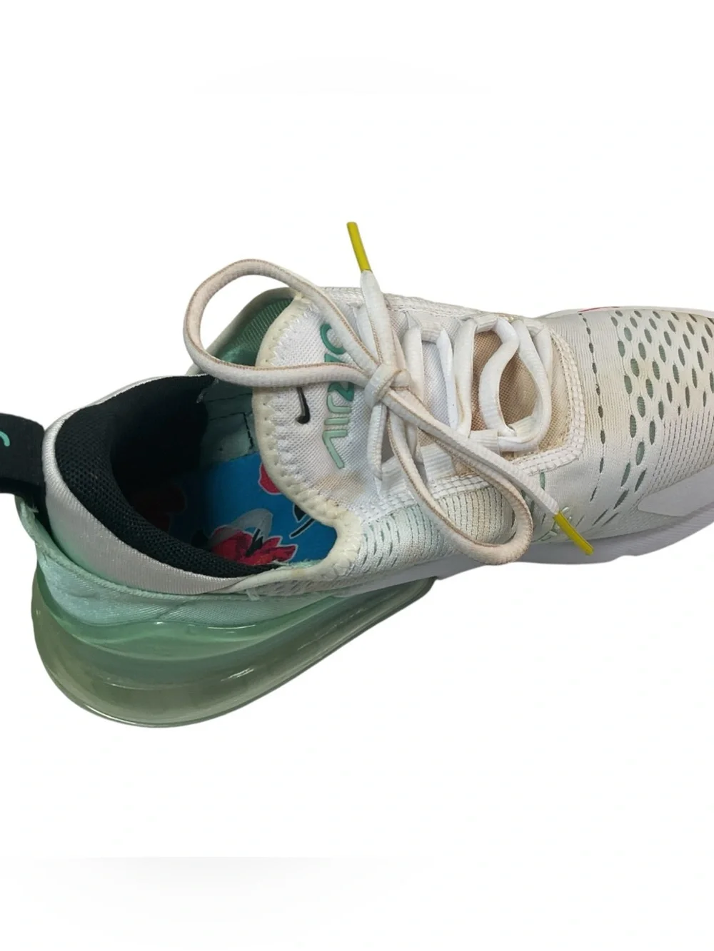 Nike Women’s Air Max 270 White Mint Green Athletic Sneakers